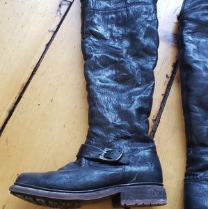 Frye tall zip up boots